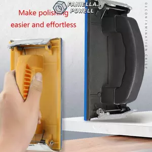 Kẹp giấy nhám FANIELLAPOWELL, Giá đỡ giấy nhám bằng nhựa thủ công, Dụng cụ mài mòn cầm tay chất lượng cao Đánh bóng khung cát Phụ kiện dụng cụ chế biến gỗ