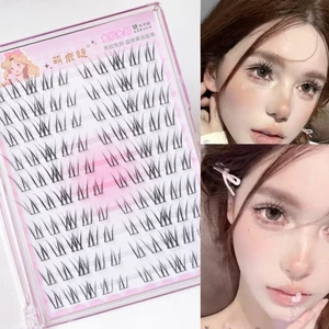 Cụm lông mi kiểu keo đen 7-12mm - Lông mi giả lâu trôi để trang điểm đêm