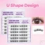 Lông mi giả hình chữ U Cụm đơn 11-13mm C Curl Natural Look for Daily Party Makeup