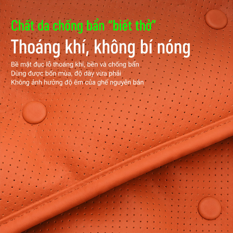 Đệm Ngồi Ô Tô Cao Cấp – Lót Ghế Da PU/Nappa, Thoáng Khí, Bảo Vệ Nội Thất, Phụ Kiện Xe Hơi