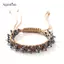 AqToCna Punk Hip Hop Phong Cách Nam Handmade Dệt Hợp Kim Keel Vòng Tay Có Thể Điều Chỉnh Kích Thước Tay Phụ Kiện AqToCna
