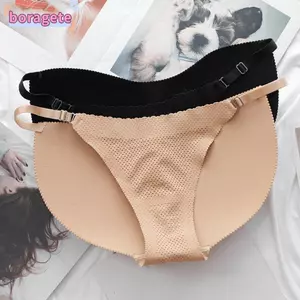 BORAGETE Nữ Xốp Đệm Liền Mạch Điều Khiển Giả Mông Quần Đùi Mông Hông Tăng Cường Push Up Quần Lót