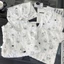 Hot Phong Cách Bộ Đồ Ngủ Ba Mảnh Của Phụ Nữ Ngắn Tay Quần Short Cardigan Ve Áo Mặc Nhà Bộ Đồ Nữ