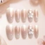 10 Chiếc Bấm Móng Tay Hình Bầu Dục Ngắn Matte Finish Với Thiết Kế Hoa 3D Cho Nữ Và Bé Gái Mặc Hàng Ngày Đảng Làm Móng Tay