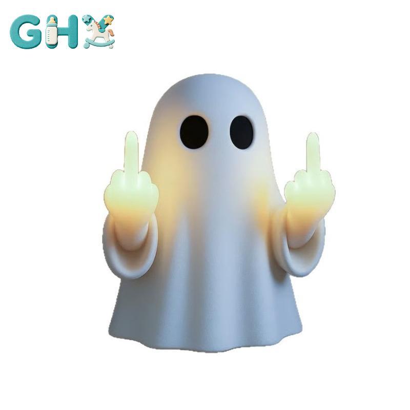 GHX 3D Ngón Giữa Dễ Thương Ma Đèn Ngủ Halloween Nhựa Ma Các Bức Tượng Ngộ nghĩnh Dễ Thương Cho Gia Đình Prank Quà Tặng 2025 Trang Trí Halloween VN