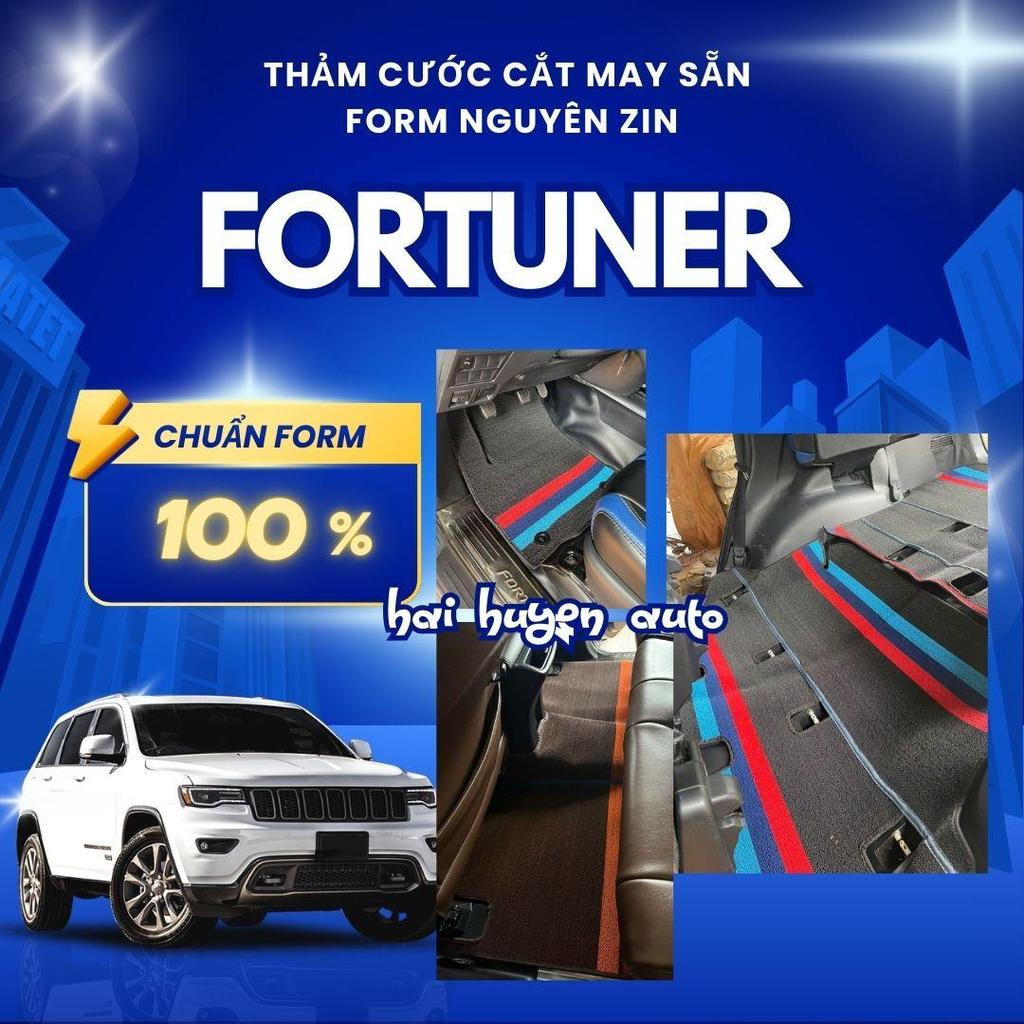 [Fortuner] Thảm cước lót sàn xe ô tô Fortuner may sẵn bo viền theo form xe có khuy bấm, Xe Fortuner