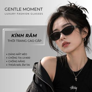 [KOL Live] Kính râm mắt mèo chống tia UV GENTLE MOMENT kính mát thời trang nam nữ phong cách sang trọng GMT601
