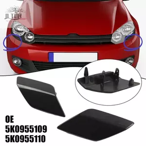 ABS Nhựa Màu Đen Xe Ốp Lưng Đèn Pha Máy Giặt Nắp Cho Golf 6 MK6 2009 2013
