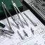 Anh Hùng Dụng Cụ Vẽ H4005 Máy Xây Dựng Thiết Kế Kỹ Thuật Vẽ Chuyên Nghiệp Kim Loại La Bàn Dụng Cụ 5 Mảnh X7QT