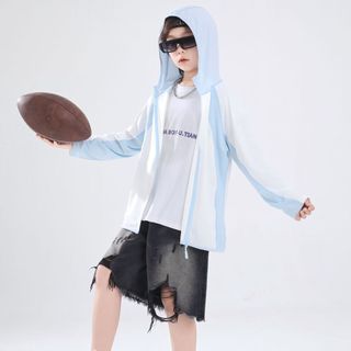 Áo khoác chống nắng trẻ em mỏng nhẹ có mũ – áo UV unisex bé trai bé gái phong cách thể thao
