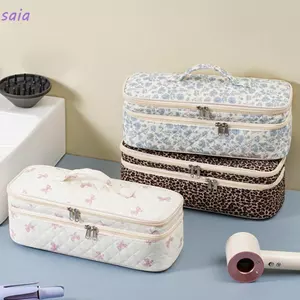 SAIA Dụng Cụ Làm Tóc, Túi Bảo Quản Máy Sấy Tóc Dung Tích Lớn Hai Lớp, Túi Trang Điểm Cotton Nhẹ Bền Đẹp Du Lịch Đồ Dùng Gia Đình
