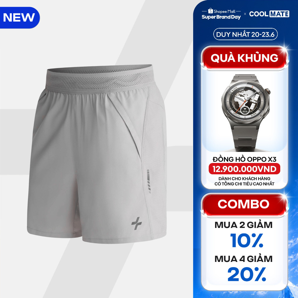 [MUA 4 GIẢM 20%]Quần short nam thể thao chạy bộ Swift Run thoáng khí, thoải mái Coolmate