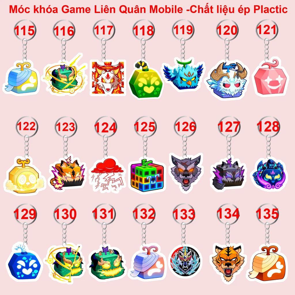 Móc khóa anime Blox Fruits Trái cây ác quỷ ép nhựa Plactic nhiều mẫu đẹp