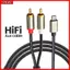 Loa YRBWD Type C đến 2 RCA 1m USB C Dòng âm thanh Dây Aux