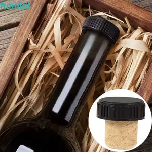 FUHUIOT 10 Chiếc Nút Chai Rượu, Niêm Phong Dọc Chống Trơn Trượt Rãnh Chai Rượu Nút Chặn, Di Động Hình Chữ T Có Thể Tái Sử Dụng Nắp Chai Rượu Thanh
