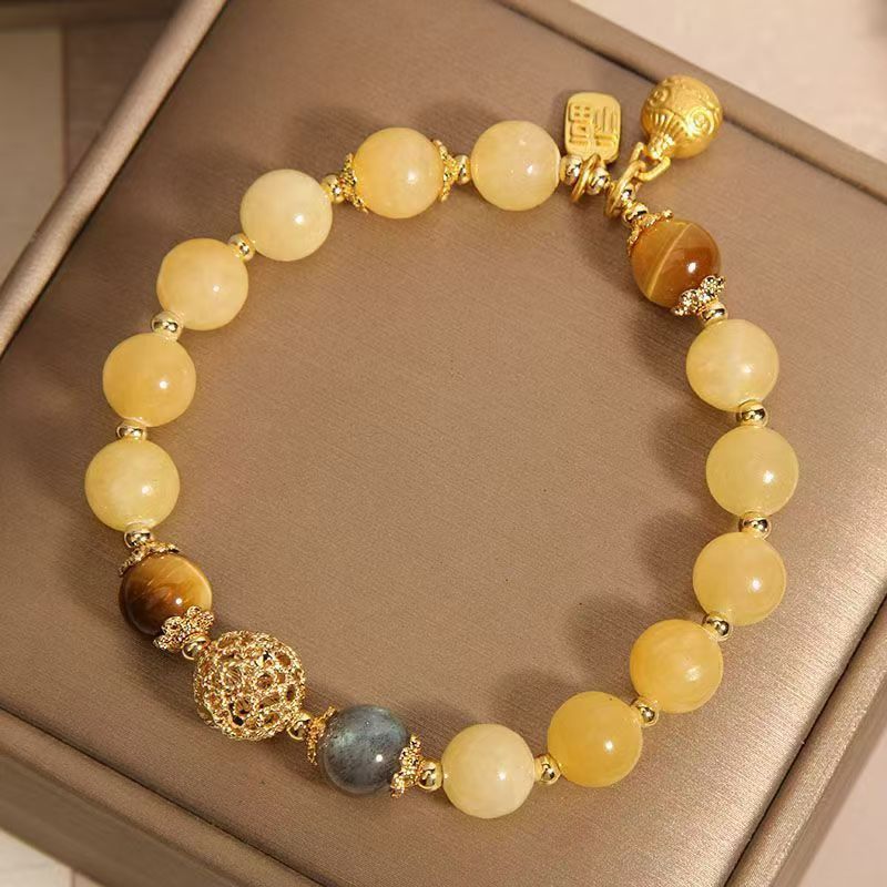 Vòng tay Citrine tự nhiên phong cách Trung Quốc mới