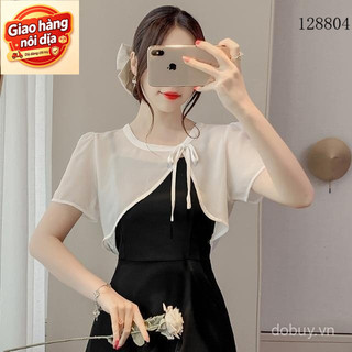 Giao hàng nội địa từ Việt Nam Mùa Hè 2025 Mới Nữ Mỏng Voan Khăn Choàng Ngắn Áo Khoác Thời Trang Che Cho Váy Váy Thời Trang Váy Phù Hợp Với Hàng Đầu