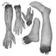 HFTOY Bàn tay cắt đứt giả Halloween Zombie Tay cắt đứt Đạo cụ cơ thể gãy cho ngôi nhà ma ám Đồ trang trí Halloween Đồ chơi ba chiều ~