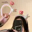AqToCna 1 Dây Buộc Tóc Thỏ Dễ Thương Hoa Hồng Sang Trọng Tóc Vòng Xu Hướng Nữ Đầu Vòng Ngọt Ngào Tóc Phụ Kiện Dành Cho Nữ AqToCna