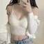 Pháp Ren Sling Quấn Ngực Không Vòng Thép Đẩy Quần Lót Nữ Mỏng Phong Cách Thoáng Khí Đáy