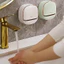 Hộp xà phòng không khoan, hộp xà phòng giặt xả nước sang trọng nhẹ treo tường phong cách Hàn Quốc
