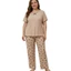 Phụ Nữ Nơ In Hình Ngắn Tay Quần Dài Loungewear Bộ Plus Kích Thước Cho Nghỉ Trong Nhà Và Thường Ngày Giải Trí Thời Trang