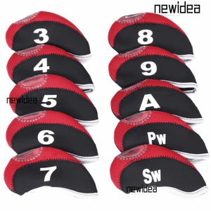 NEWIDEA 10 Chiếc Vỏ Đầu Câu Lạc Bộ Golf, Vỏ Bọc Đầu Câu Lạc Bộ Golf Co Giãn Chống Sốc, Phụ Kiện Chơi Golf Bền Mềm Chống Trầy Xước Câu Lạc Bộ Golf Bảo Vệ Đầu Sân Golf