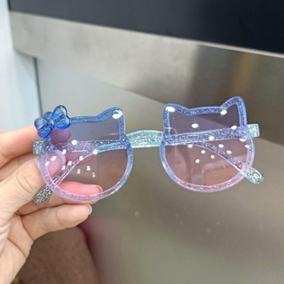 Kính Mát Trẻ Em Hoạt Hình Dễ Thương Chống UV400 Kiểu Mèo Với Nơ Bảo Vệ Mắt Bé Phù Hợp Đi Chơi Phối Đồ Thời Trang ✨Chiosala20.vn✨