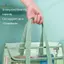 HL 1 Thư mục cầm tay chống nước trong suốt di động dung tích lớn, Túi đựng hồ sơ có thể mở rộng, Túi đựng hồ sơ tự dính PVC LMWU