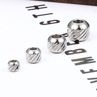 20 Chiếc 1.5 / 1.8 / 2 / 2.5 Mm Thép Không Gỉ Hạt Tròn Với Hoa Văn Rời Hạt Cho DIY Vòng Tay Trang Sức Làm Chất Liệu