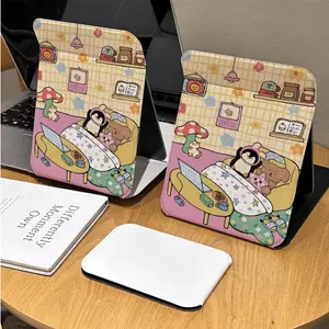 Gương gấp in nhân vật đơn giản, mini tiện dùng nhà & ký túc xá