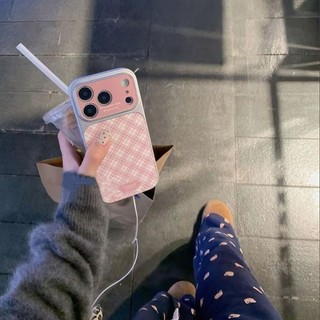 Thời Trang Màu Hồng Sọc Điện Thoại Trường Hợp Cho iPhone 17 16 15 14 13 12 11 Pro Max X Xr Xs Max