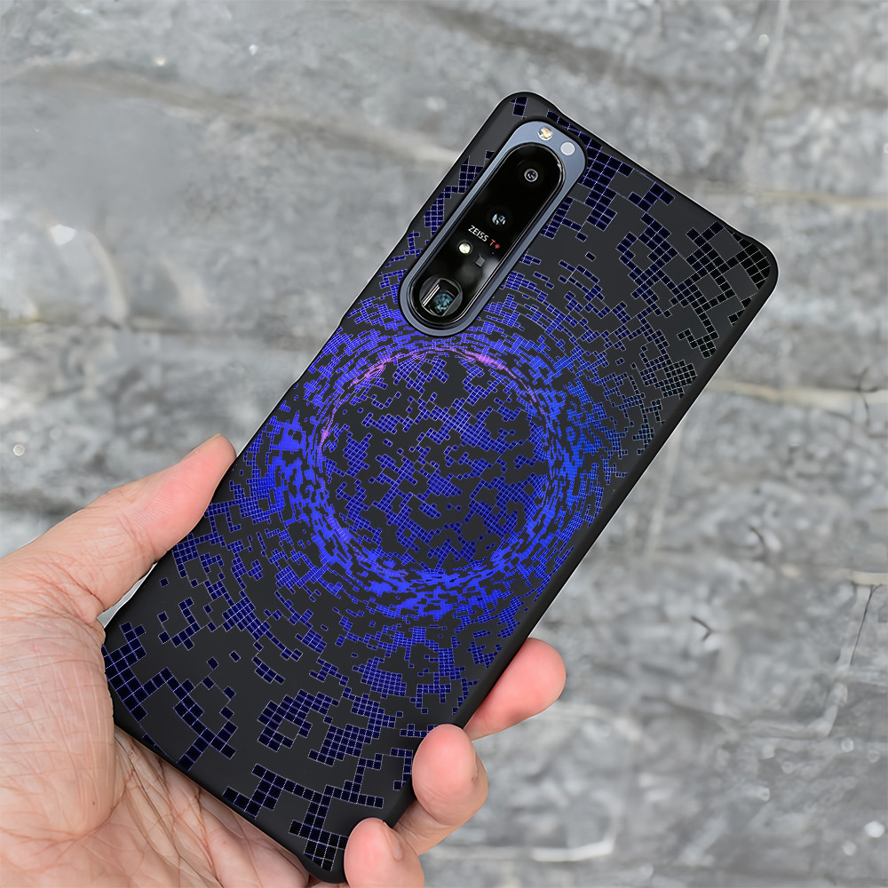 Dành Cho Sony Xperia 1 II, Xperia 1 III IV V Xperia 5 II, Xperia 5 III, Xperia 10 II III V "Pixel Planet" Vỏ Điện Thoại Mỏng Cứng / Half-wrap Micro Matte Sony Cover