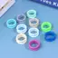 HFSHY 5 Chiếc Cắt Tóc Kéo Chải Lông Kéo Bảo Vệ Cắt Cong Mỏng Kéo Ngón Tay Vòng Kẹp Chèn Vòng Cho Salon Thợ Cắt Tóc VN