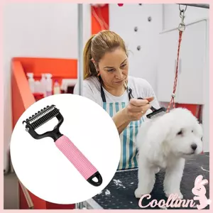 COO 2 Trong 1 Chó Mèo Lược Hai Mặt Deshedding Bàn Chải An Toàn Làm Mịn Và Mỏng Tóc