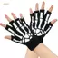PNPIA- Găng Tay Phong Cách Halloween Thời Trang Dạ Quang Kinh Dị Đầu Lâu Xương Bộ Xương Nửa Găng Tay Mới Lạ Unisex Găng Tay Ấm Mùa Đông Găng Tay