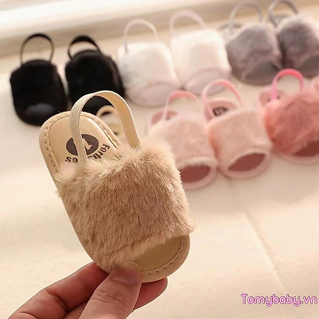 Dép Bé Gái Sang Trọng Chống Trơn Trượt Đế Mềm Tập Đi Prewalker First Walkers Giày