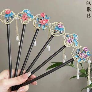WHX-Antique Kẹp Tóc Giả Mun Kẹp Tóc Mới Trung Quốc Kẹp Tóc Cuộn Dây Hàng Ngày Kẹp Tóc Hanfu Sườn Xám Phụ Kiện Tua Rua Kẹp Tóc Phụ Kiện Tóc