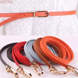 WEETW Mỏng Dây Thắt Lưng Nữ Skinny Thời Trang Thanh Lịch Có Thể Điều Chỉnh Dây Da Pu