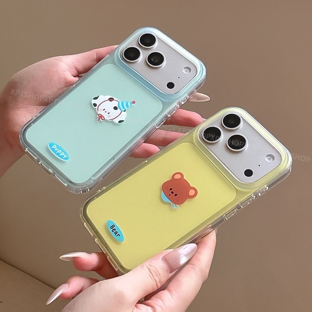 Ốp điện thoại mờ hình động vật hoạt hình Jelly cho iPhone 17 Pro Max 16 15 Pro Max Vỏ bảo vệ chống sốc