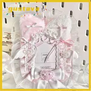 Hộp đựng thẻ sang trọng GUSTAVA, có Ribbon Anime Ren Photocard, Handmade Idol Display DIY Photo Protector