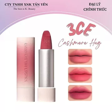 Son Thỏi 3CE Cashmere Hug Lipstick 3.5g
