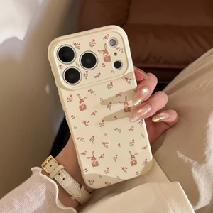 Ốp Điện Thoại Flower Bunny Apple 17 Thích Hợp Cho iphone17promax Chống Sốc 16 Tươi Dễ Thương 15 Bìa Mềm