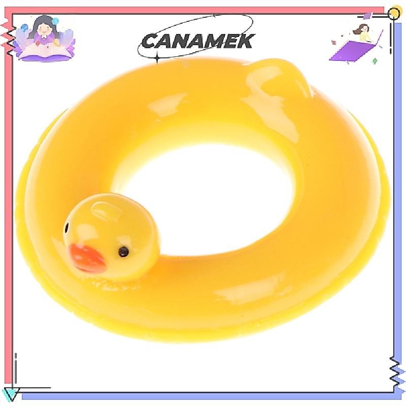 CANAMEK 1: 6 1: 12 Nhà búp bê thu nhỏ vịt vàng cuộc sống vòng bơi cho búp bê trang trí nhà búp bê CSF