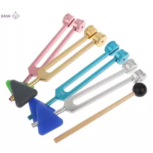 Bộ bóng nĩa điều chỉnh Luân xa thần kinh 128 Hz y tế với Búa phản xạ gõ tam giác để trị liệu Massage chữa bệnh bằng âm thanh