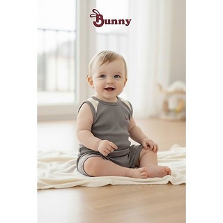 (0-24m) Bộ 3 lỗ hè Bunnybaby chất thun rayon mềm mát thoáng khí cho bé