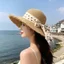 🔥có hàng sẵn🔥mũ rộng vành thời trang hè đi biển Pháp Ren Ren Mũ Rơm Nữ Mùa Hè Mát Mũ Chống Nắng Biển Đi Biển Mũ Chống Nắng Mũ Lớn Ống Hút Xô Chống Nắng