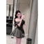 Đầm trễ vai chấm bi basic dáng ngắn xoè trẻ trung Đồ lót bảo hộ BYJOLIE