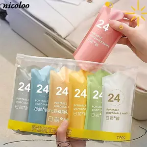 NICOLOO 5 Cái / bộ Chảo Dùng Một Lần, Chảo Giặt Thoải Mái Cotton, Quần Short Di Động Khỏe Mạnh Sau Sinh Hàng Tháng Cho Nữ