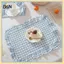 B & N Pink Blue Stripe Ruffle Placemats Set Bền Đẹp Trang Trí Cho Bàn Ăn Nhà Bếp.